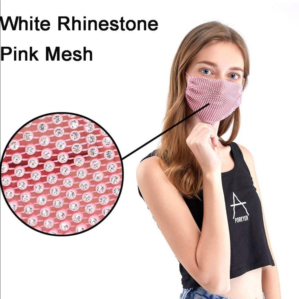 Light Pink Bling Mask - Picture 4 of 9
